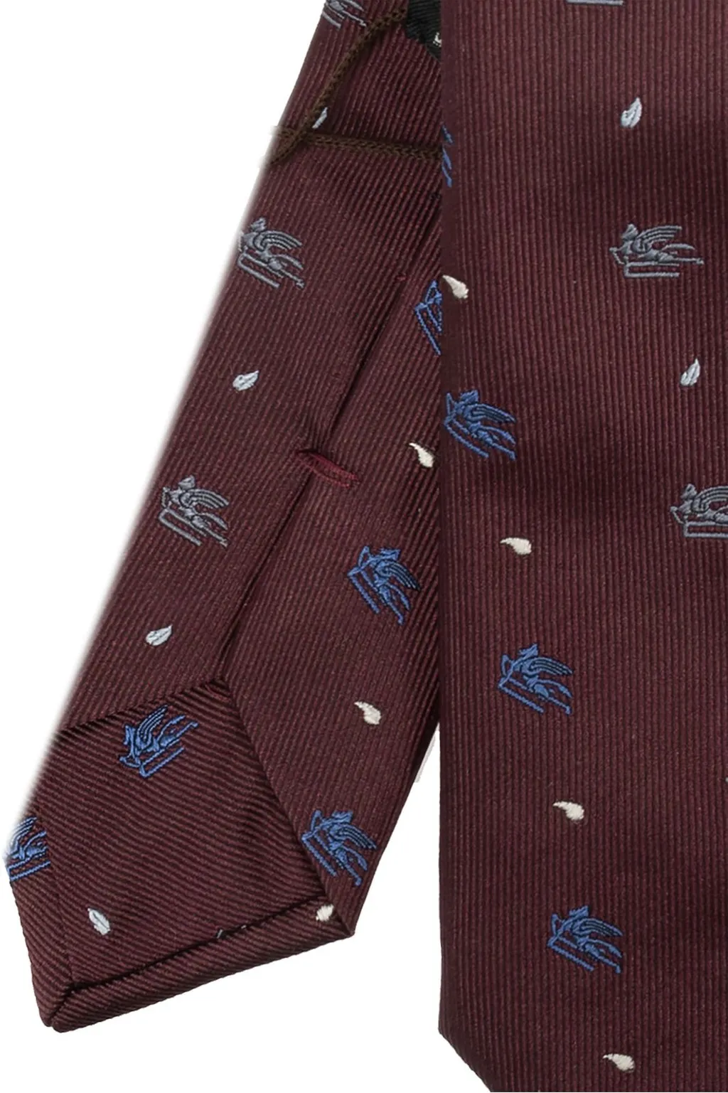 Etro Logo Embroidered Pointed-Tip Tie
