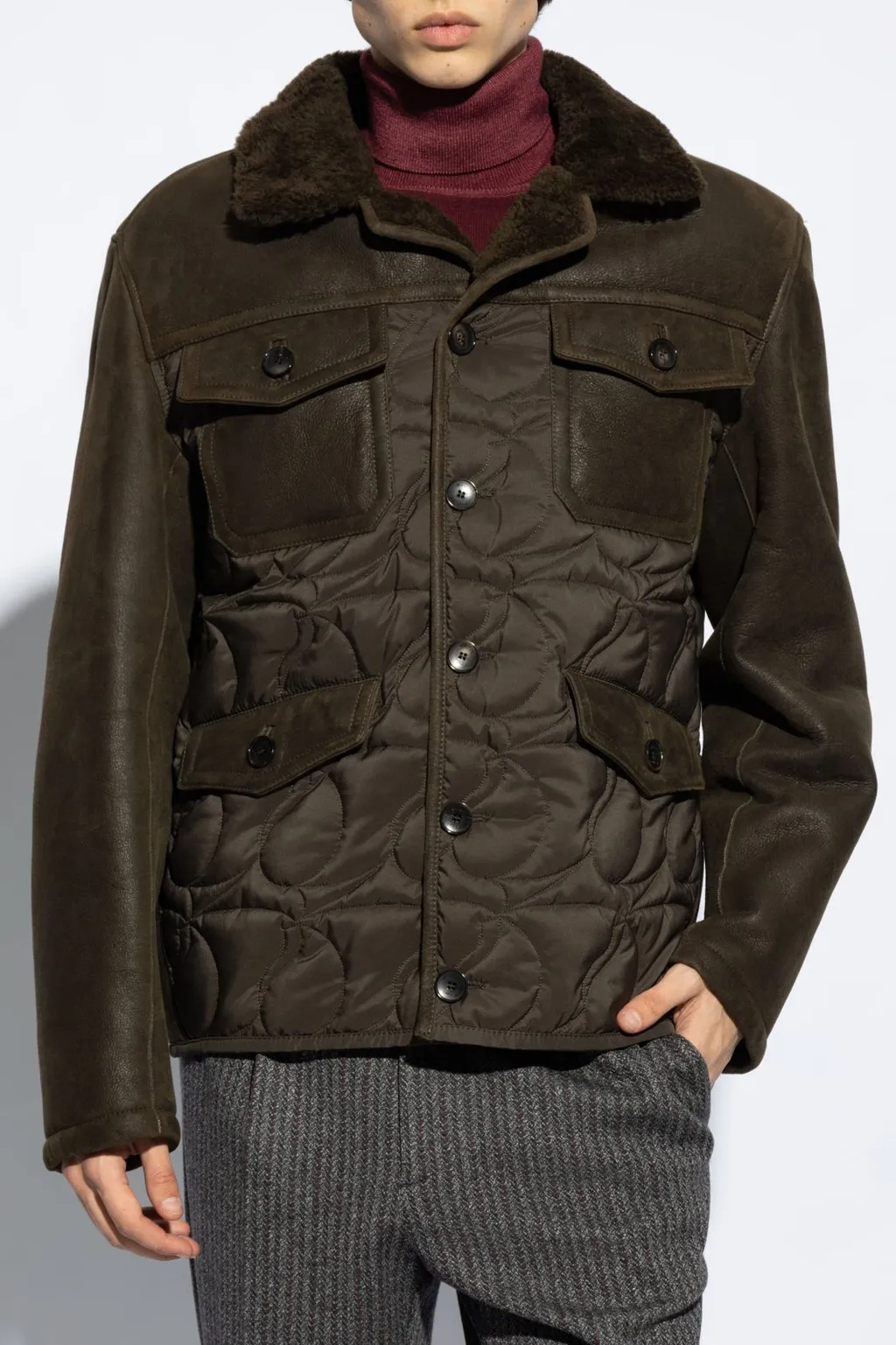 Etro Quilted Leather Jacket