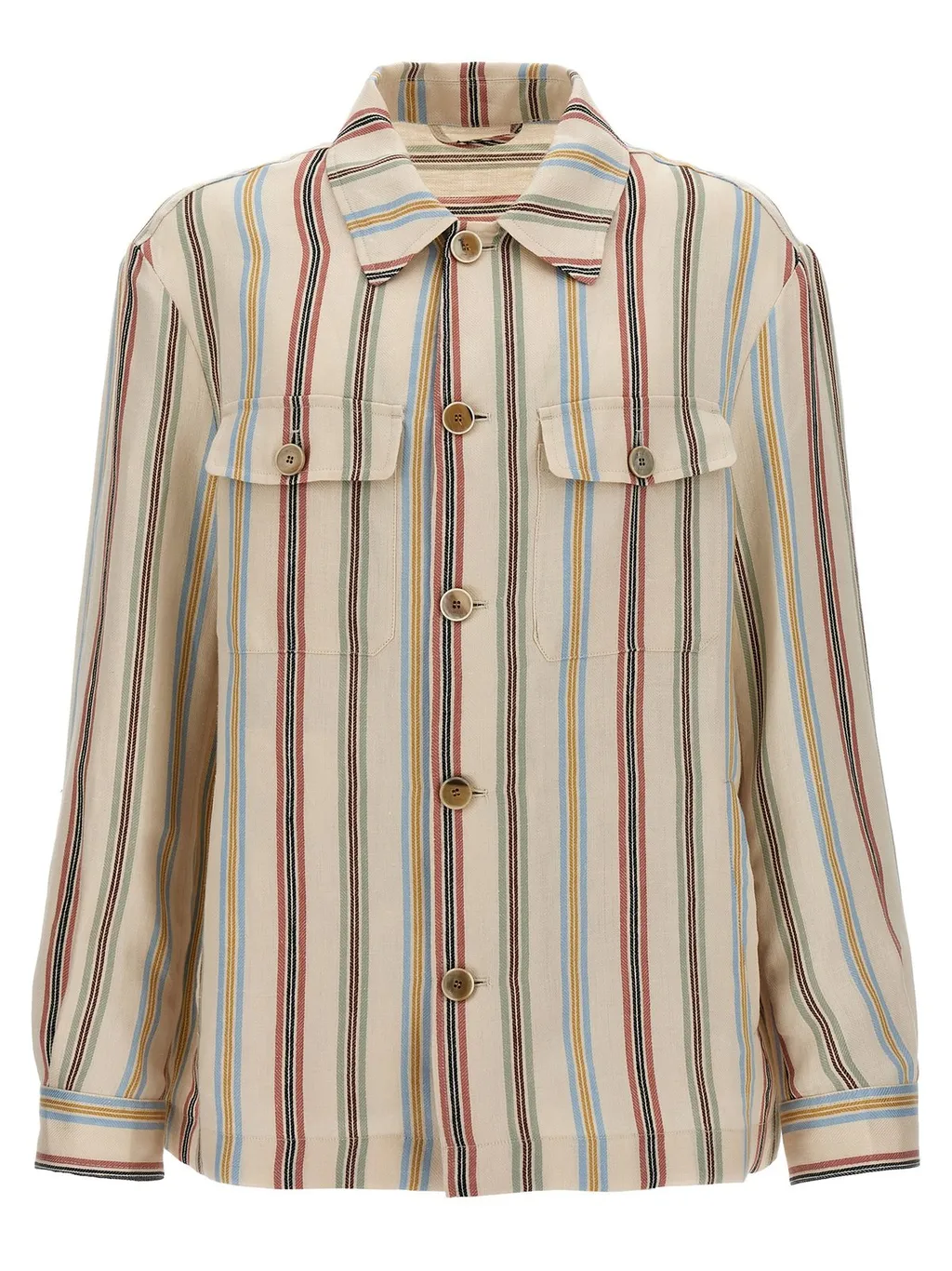 Etro Striped Buttoned Overshirt