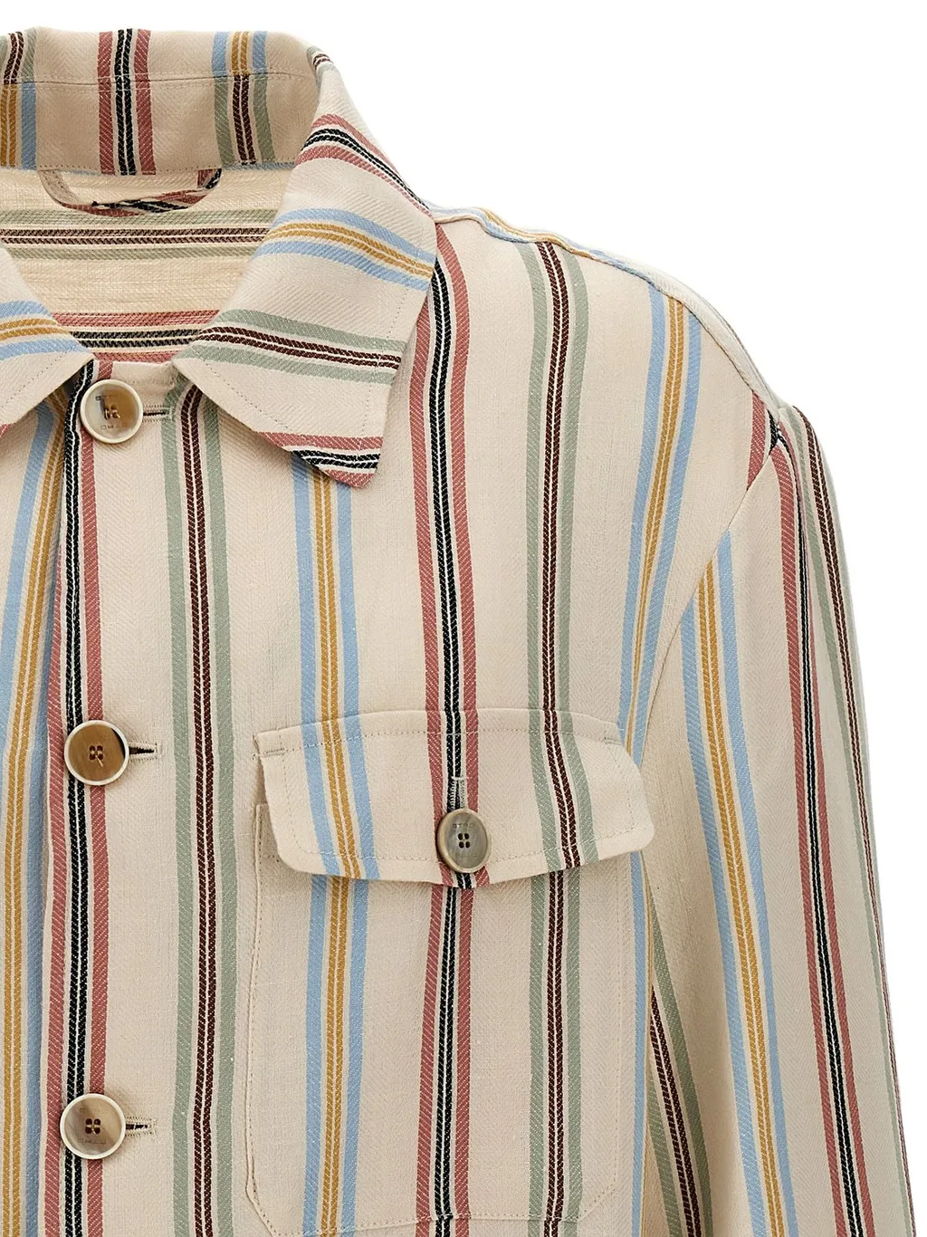 Etro Striped Buttoned Overshirt