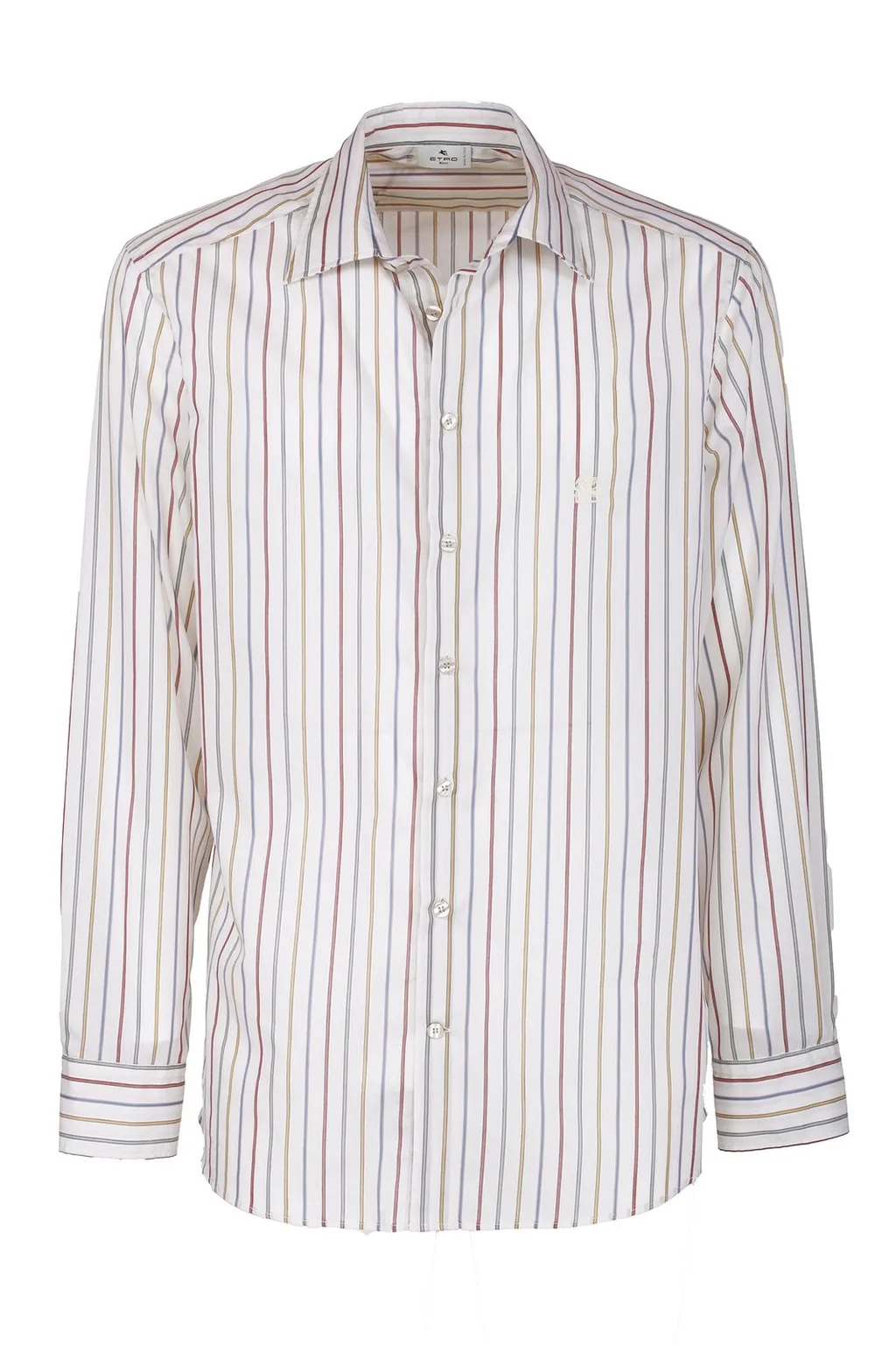 Etro Pegaso Embroidered Striped Shirt