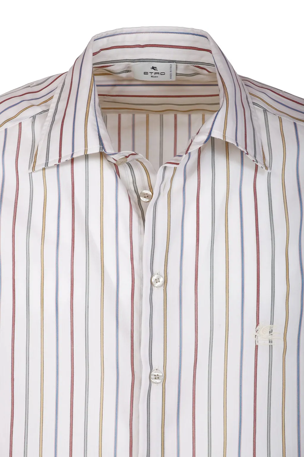 Etro Pegaso Embroidered Striped Shirt