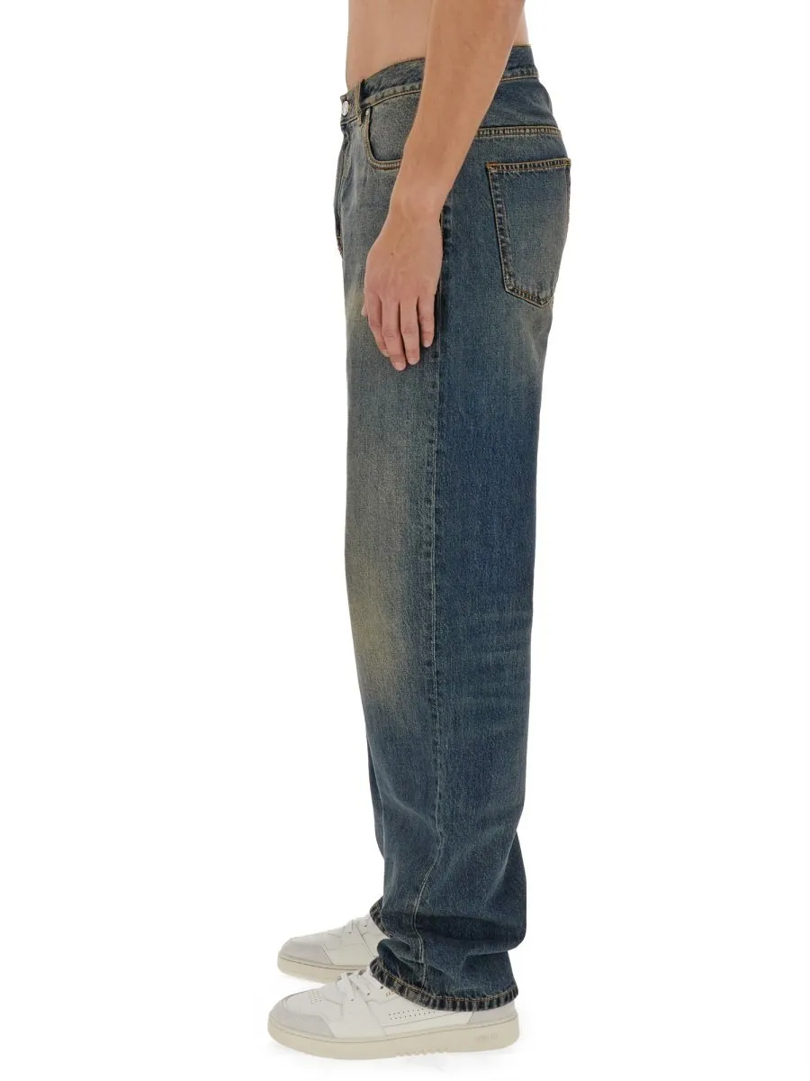 Etro Logo-Embroidered Mid-Rise Wide-Leg Jeans