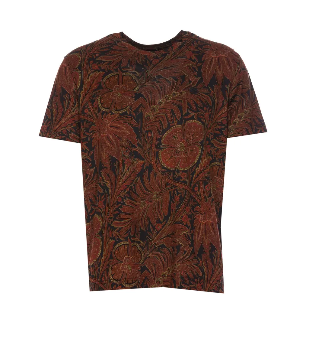 Etro Allover Floral-Printed Crewneck T-Shirt