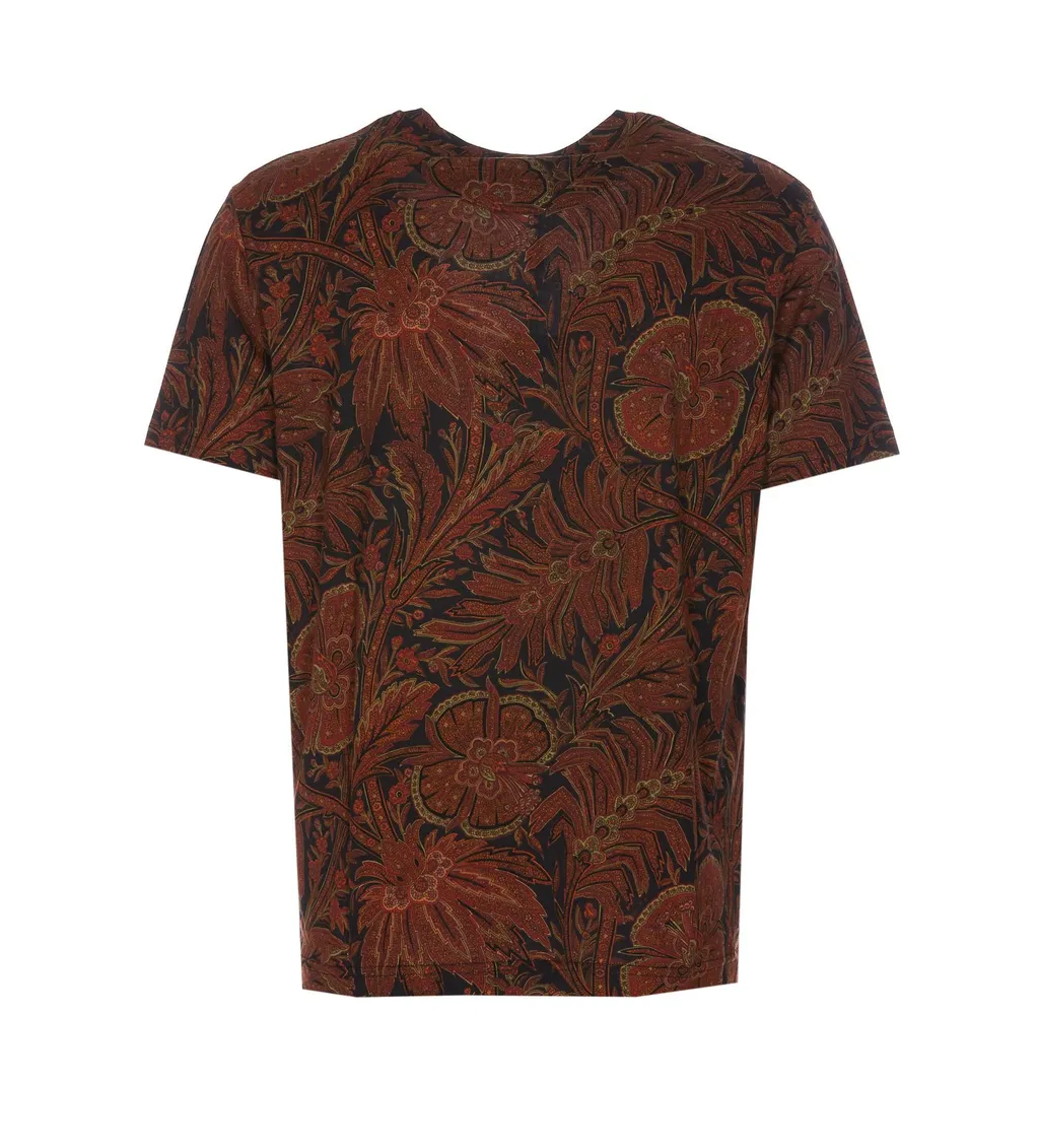 Etro Allover Floral-Printed Crewneck T-Shirt