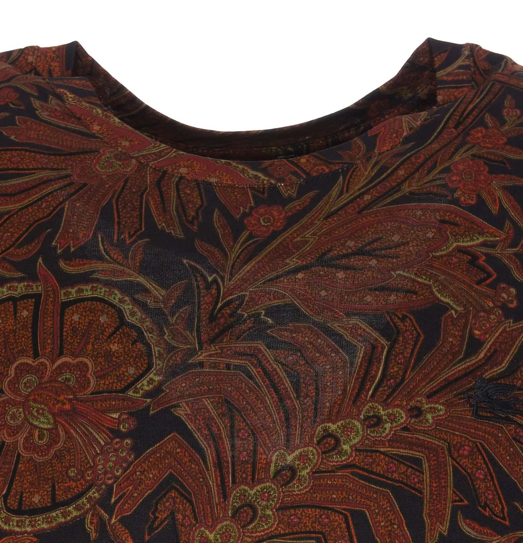 Etro Allover Floral-Printed Crewneck T-Shirt