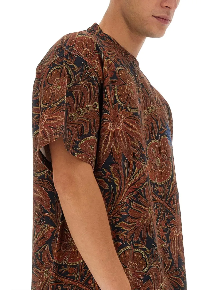 Etro Floral Print Crewneck T-Shirt