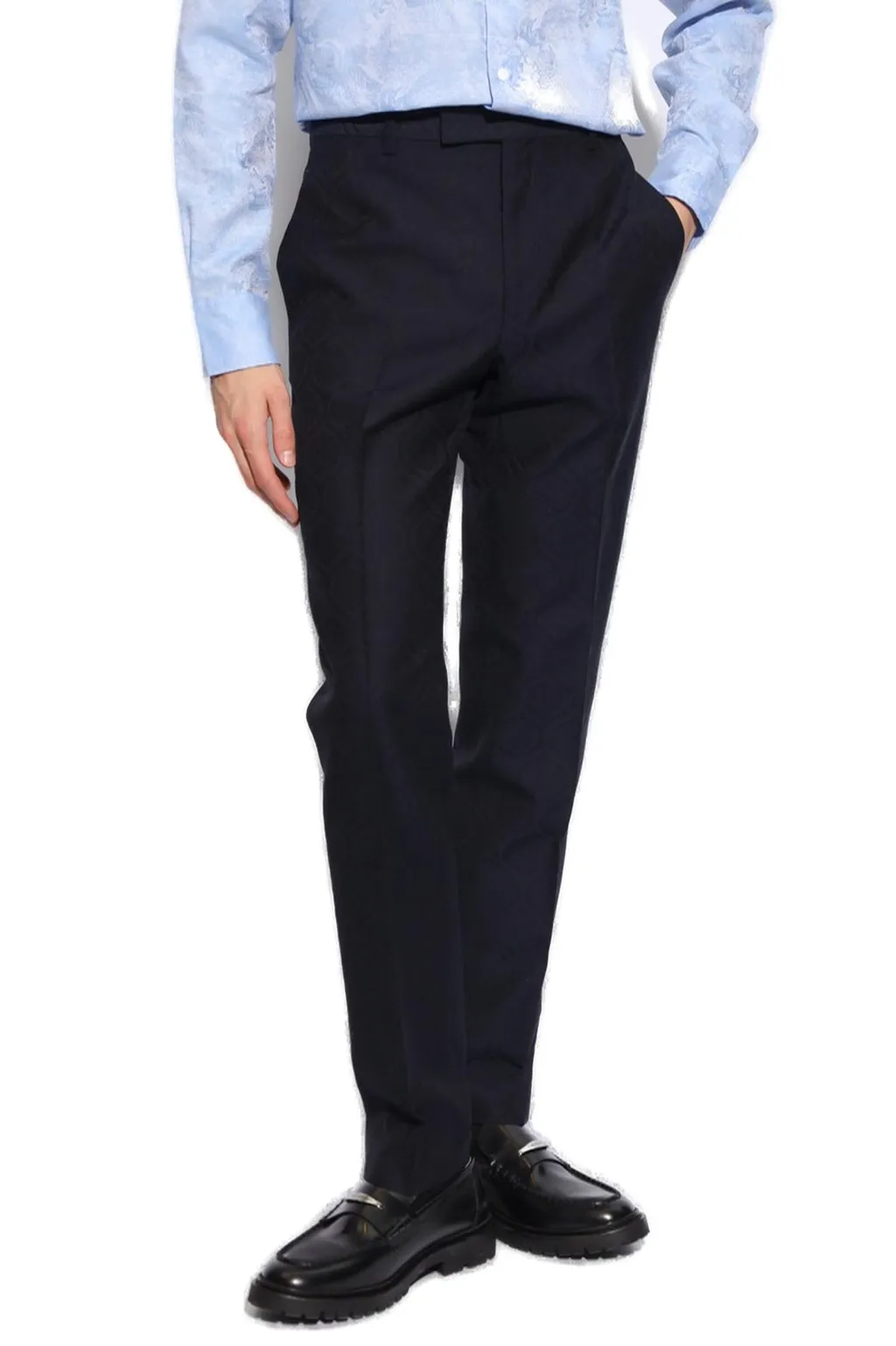Etro Patterned Pleat Front Trousers