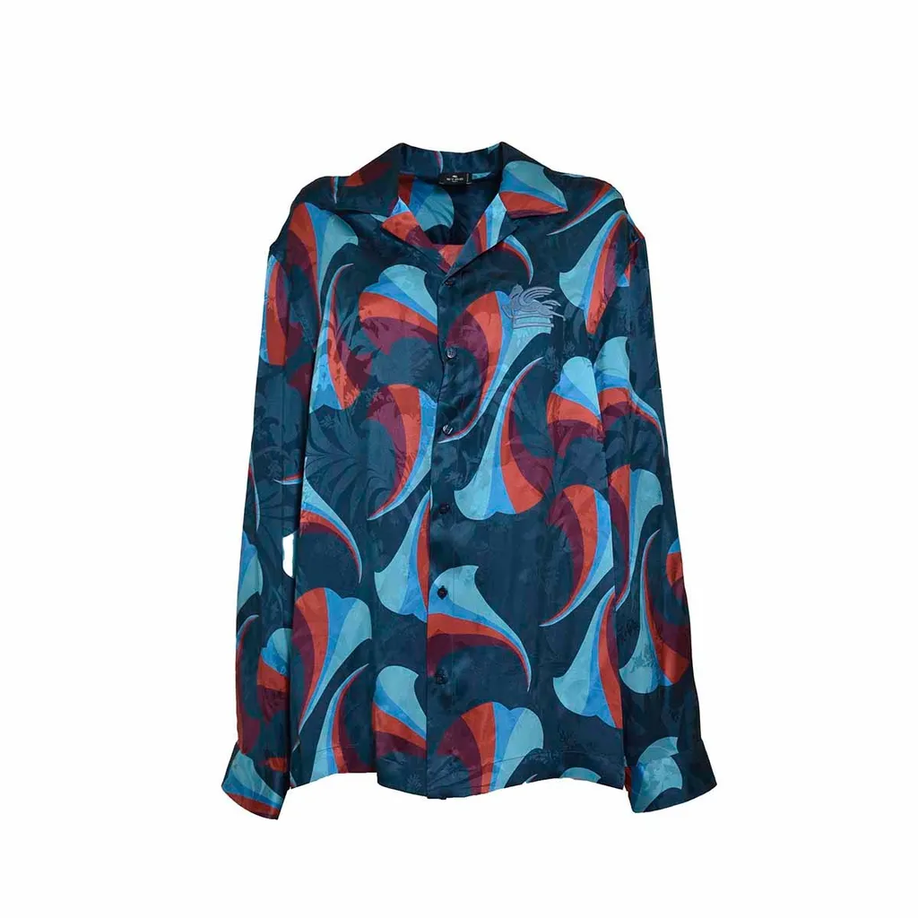 Etro Logo Embroidered Floral-Printed Bowling Shirt