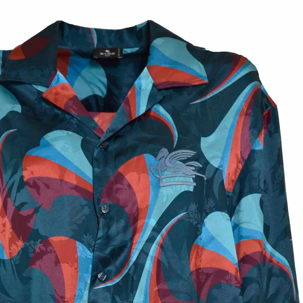 Etro Logo Embroidered Floral-Printed Bowling Shirt