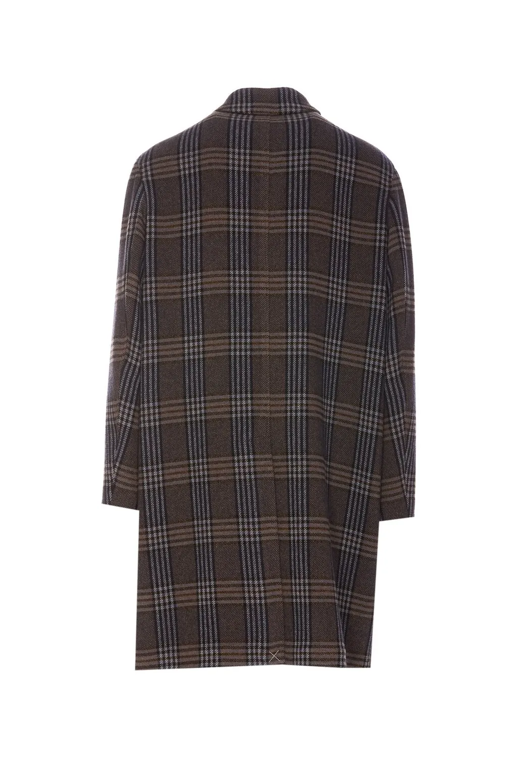Etro Single-Breasted Plaid-Check Coat
