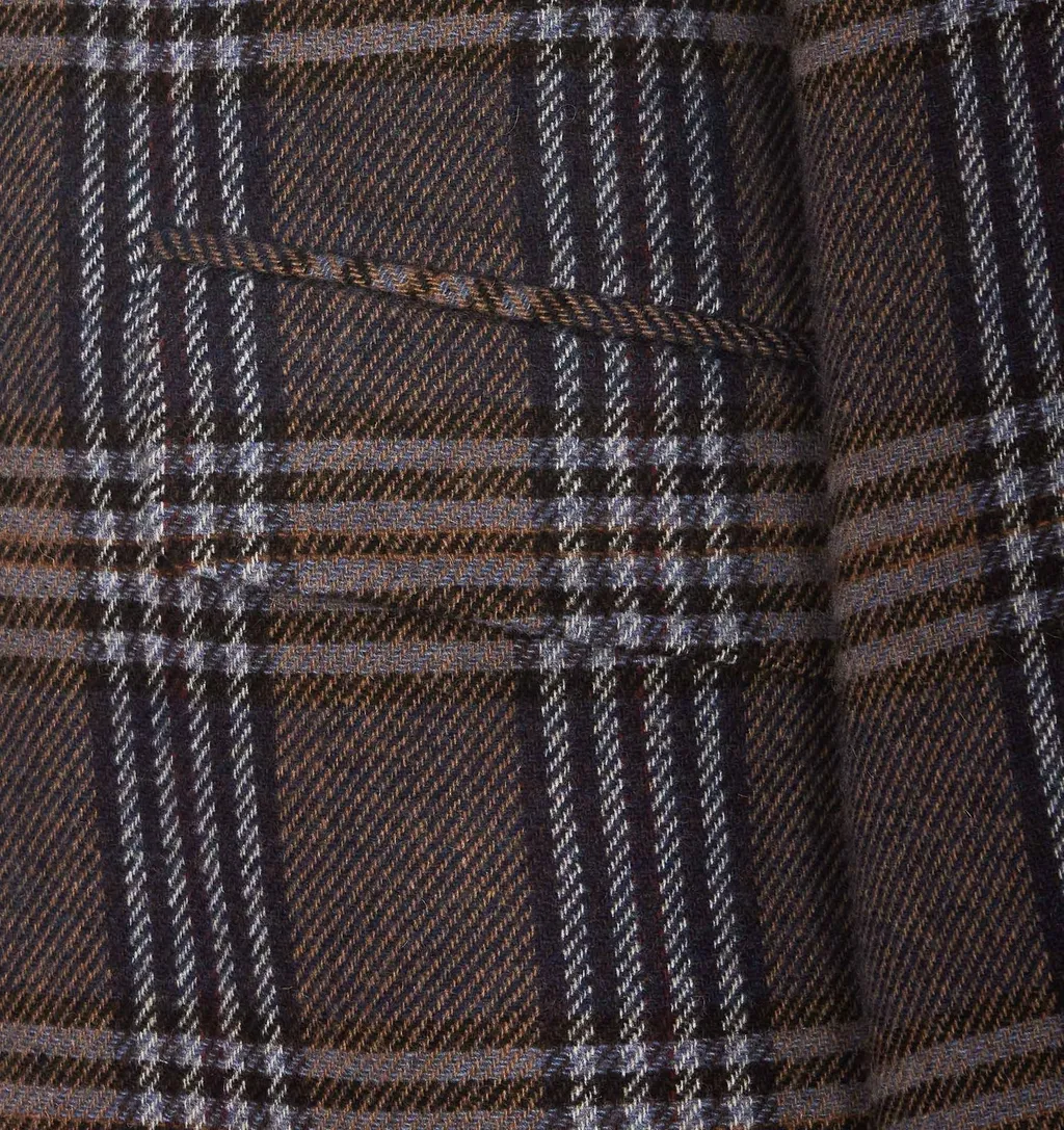 Etro Single-Breasted Plaid-Check Coat