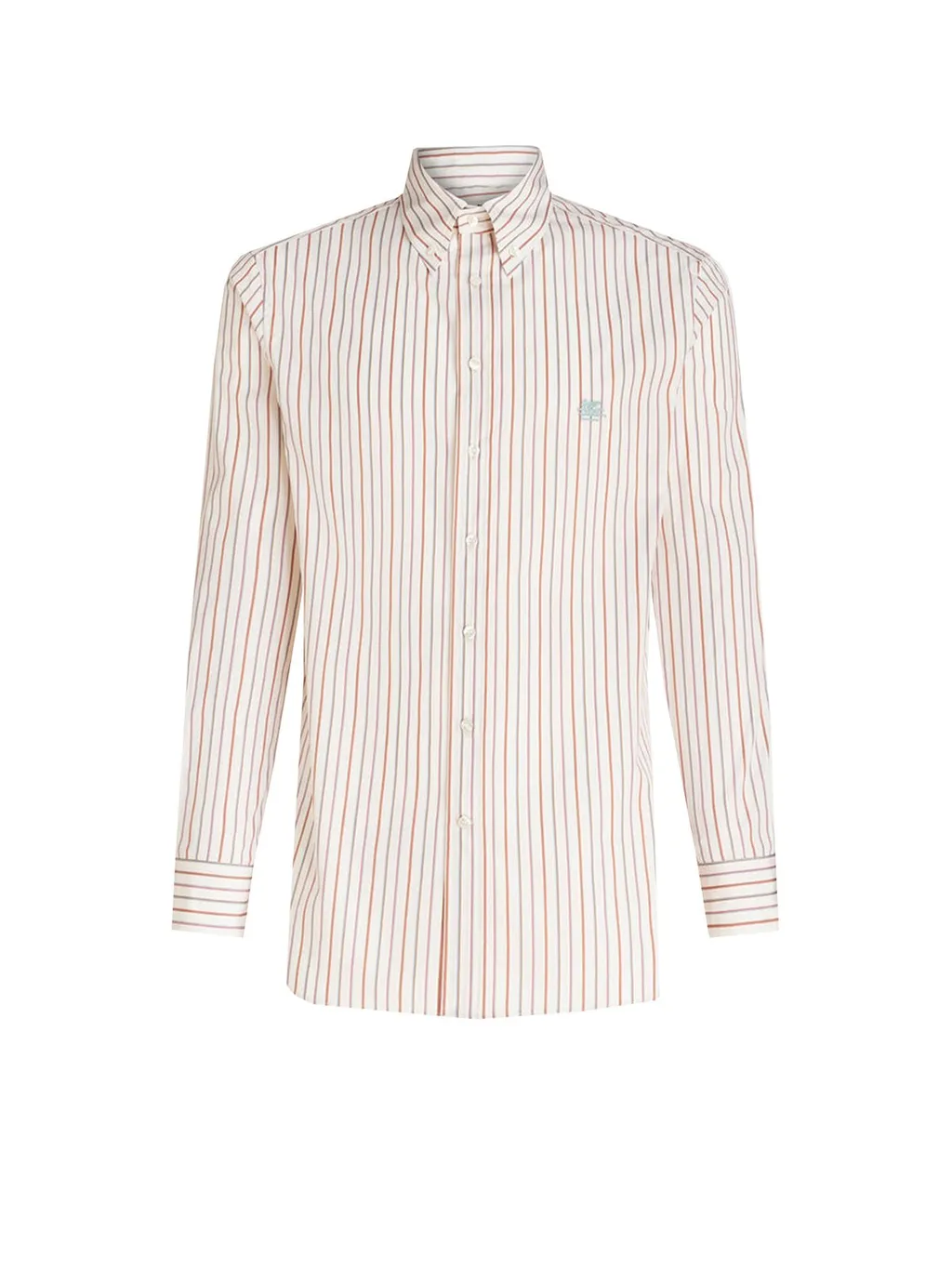 Etro Logo Embroidered Striped Long-Sleeved Shirt