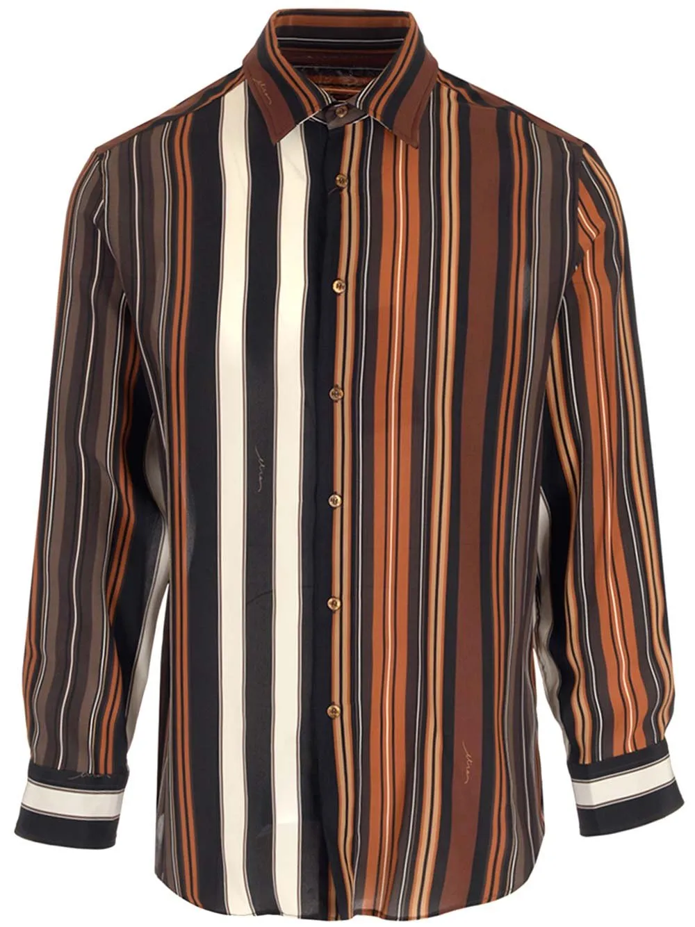Etro Striped Collared Button-Up Shirt