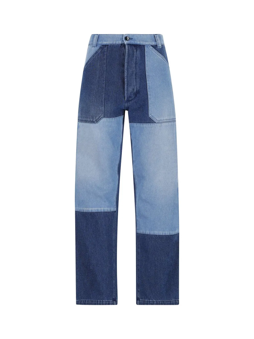 Etro Patchwork Logo-Embossed Straight-Leg Jeans