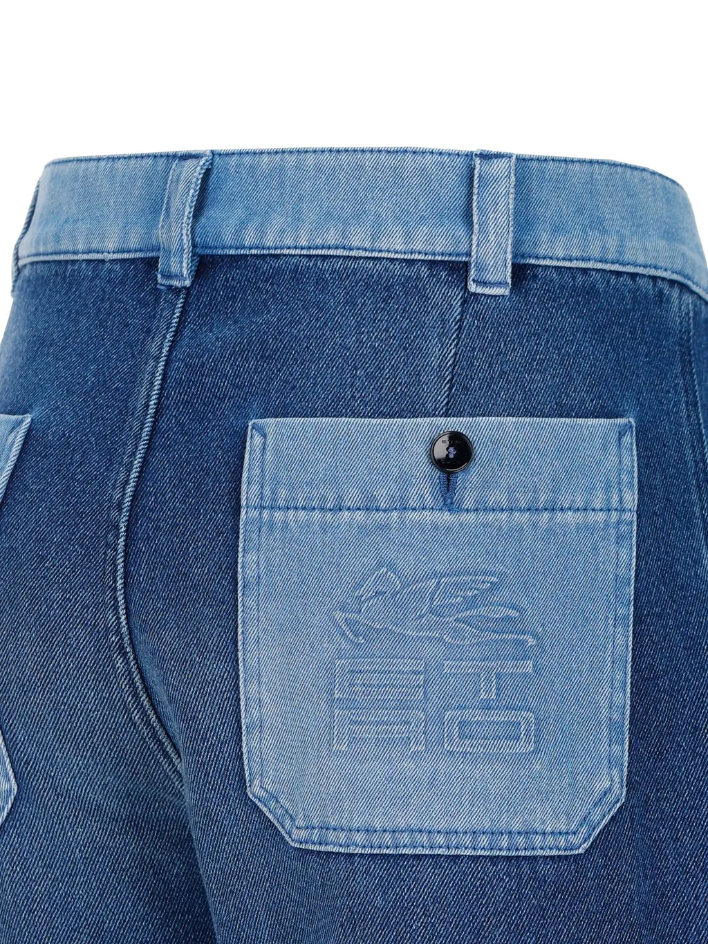Etro Patchwork Logo-Embossed Straight-Leg Jeans