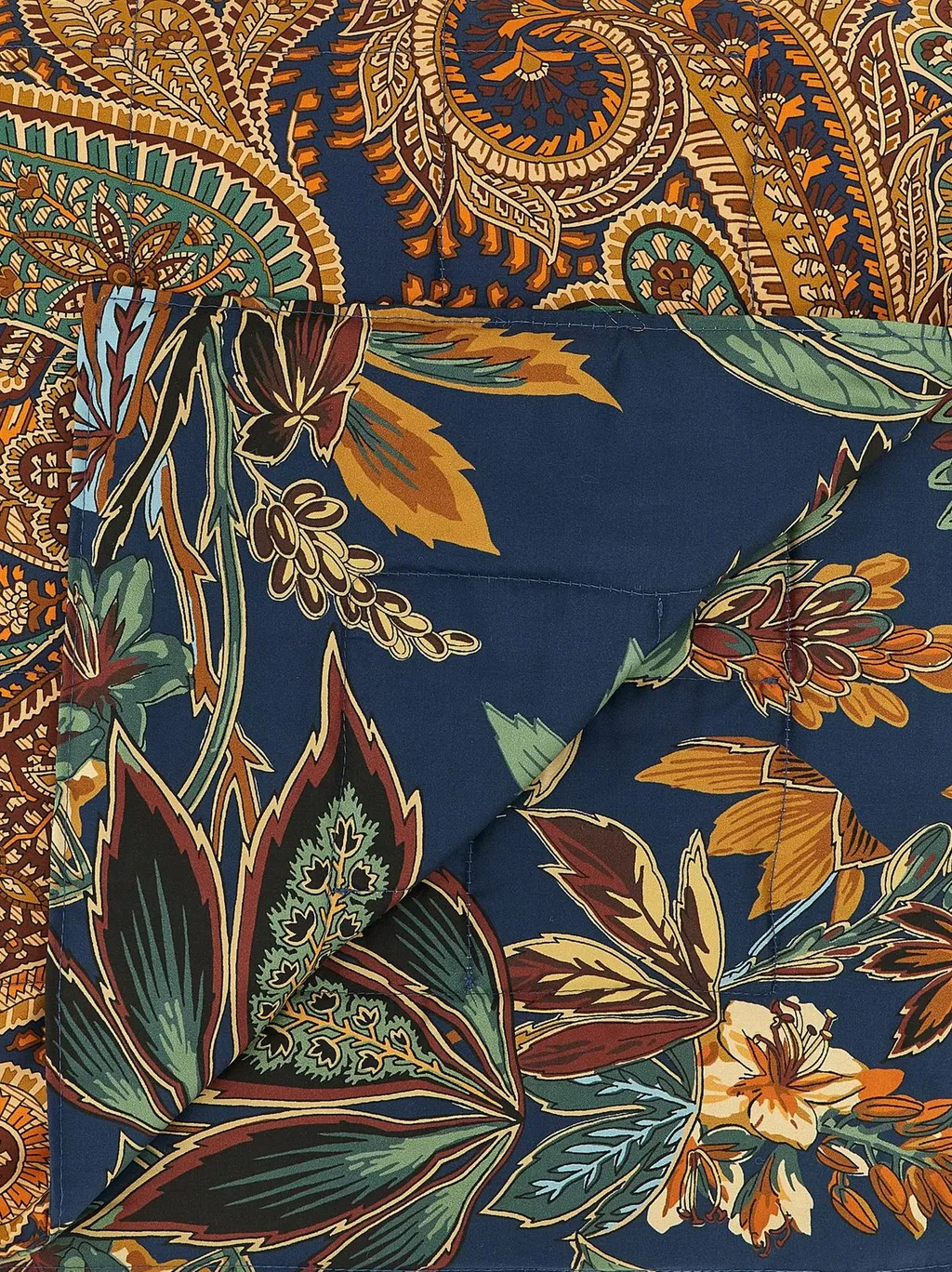 Etro Home Paisley Double-Sided Plaid