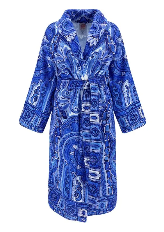 Etro Home Paisley Pattern Belted Bath Robe
