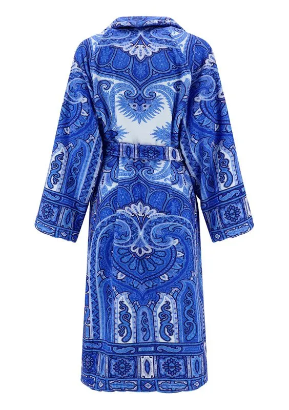 Etro Home Paisley Pattern Belted Bath Robe