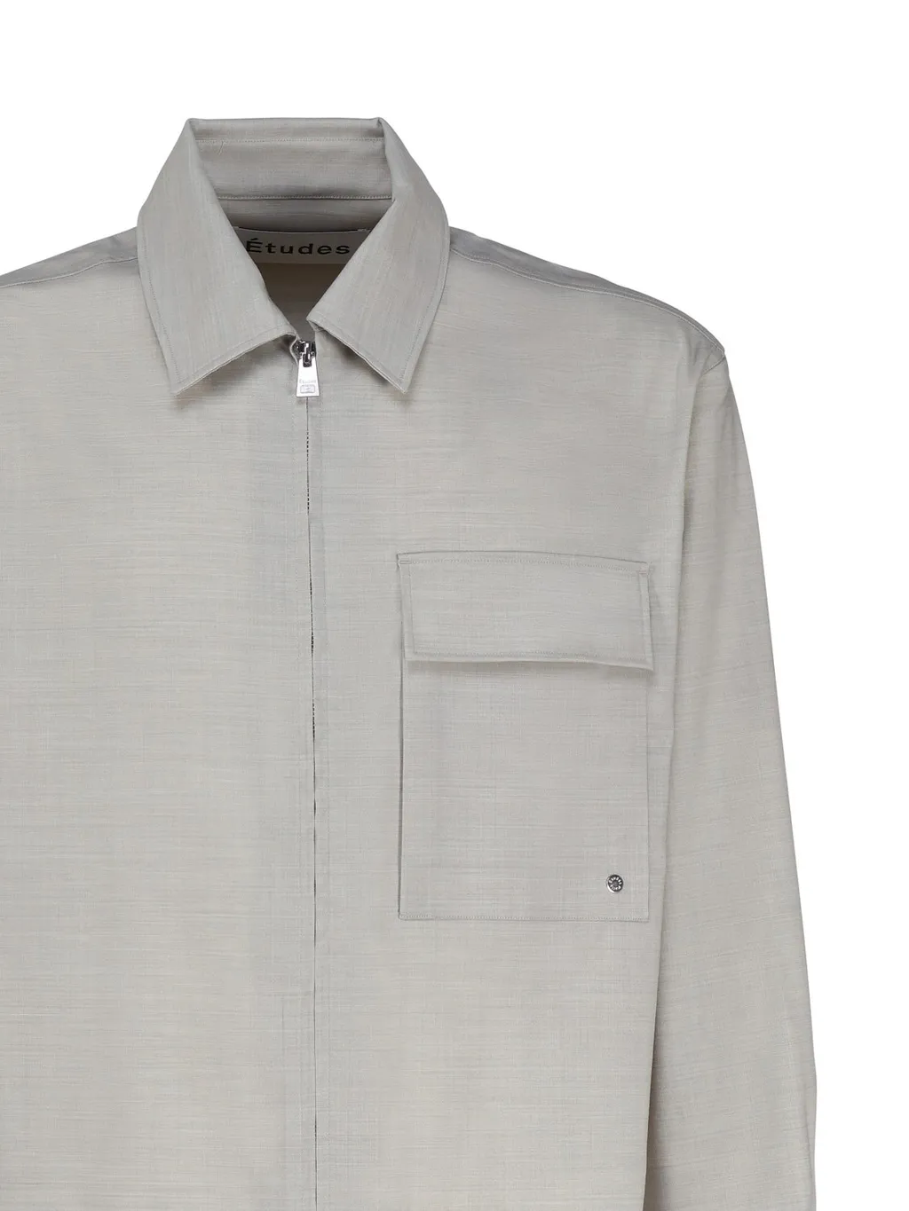 Etudes Zip-Up Curved Hem Shirt