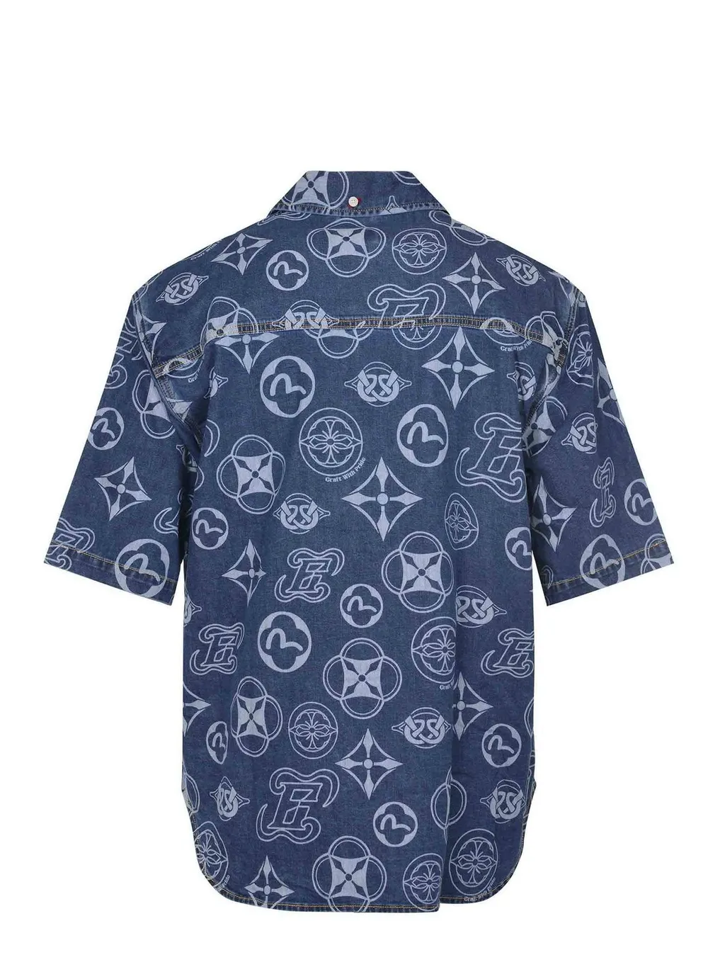 Evisu Logo-Print Denim Shirt