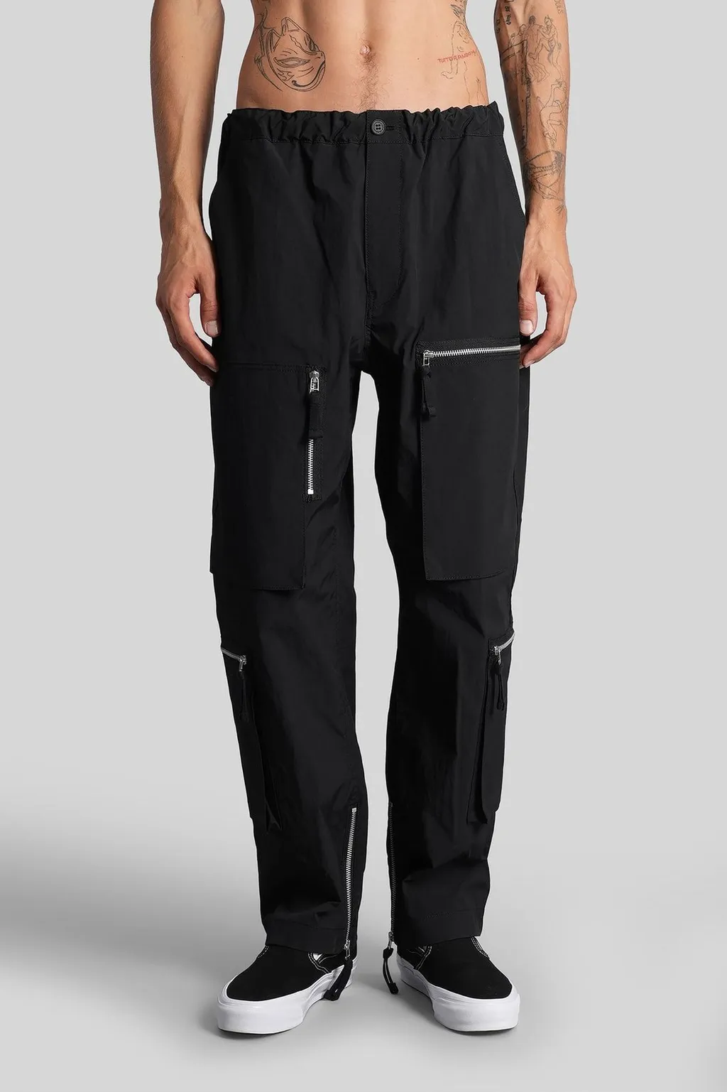 Comme Des GarÇOns Homme Zip Detailed Straight Leg Trousers
