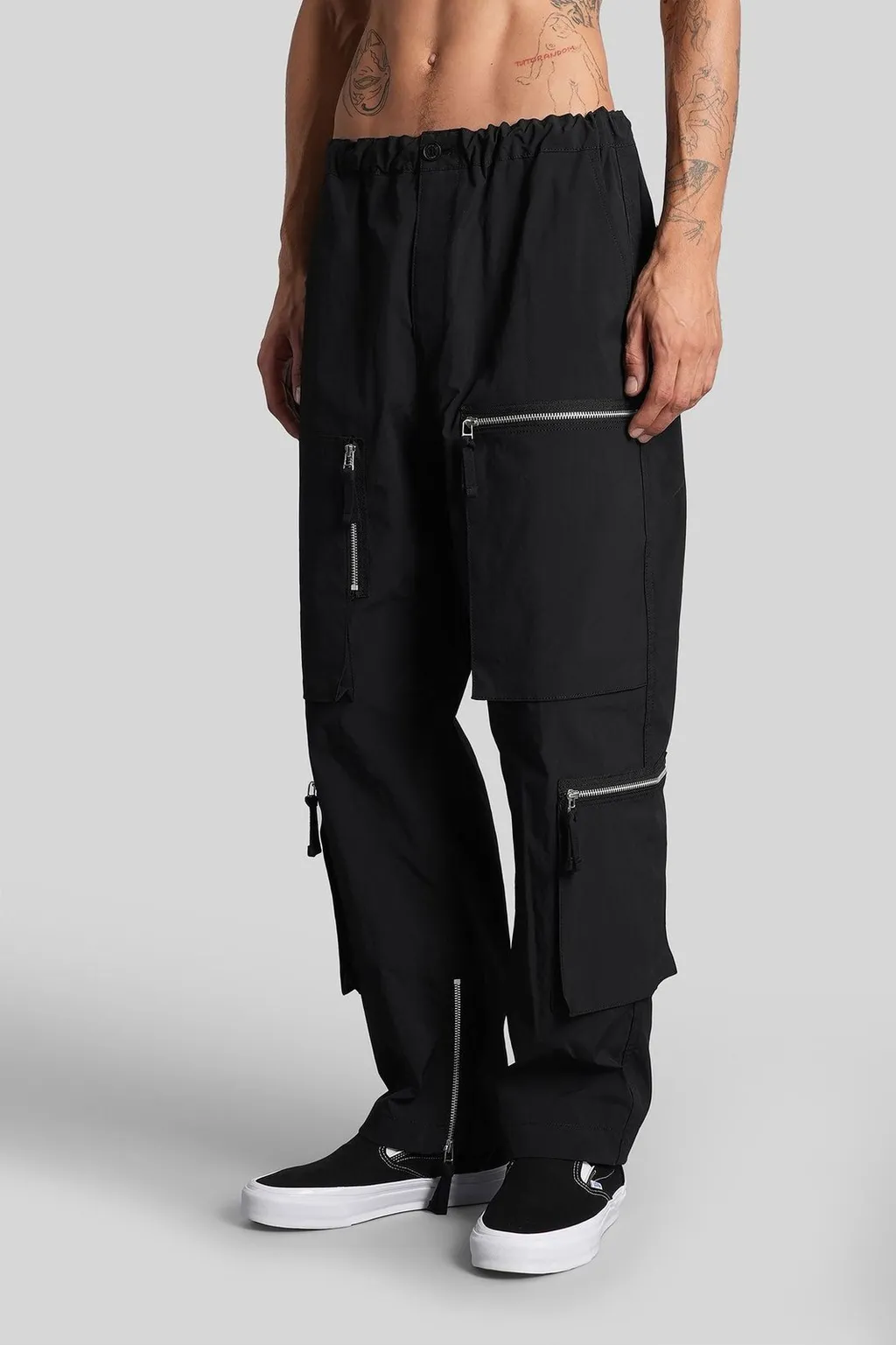 Comme Des GarÇOns Homme Zip Detailed Straight Leg Trousers