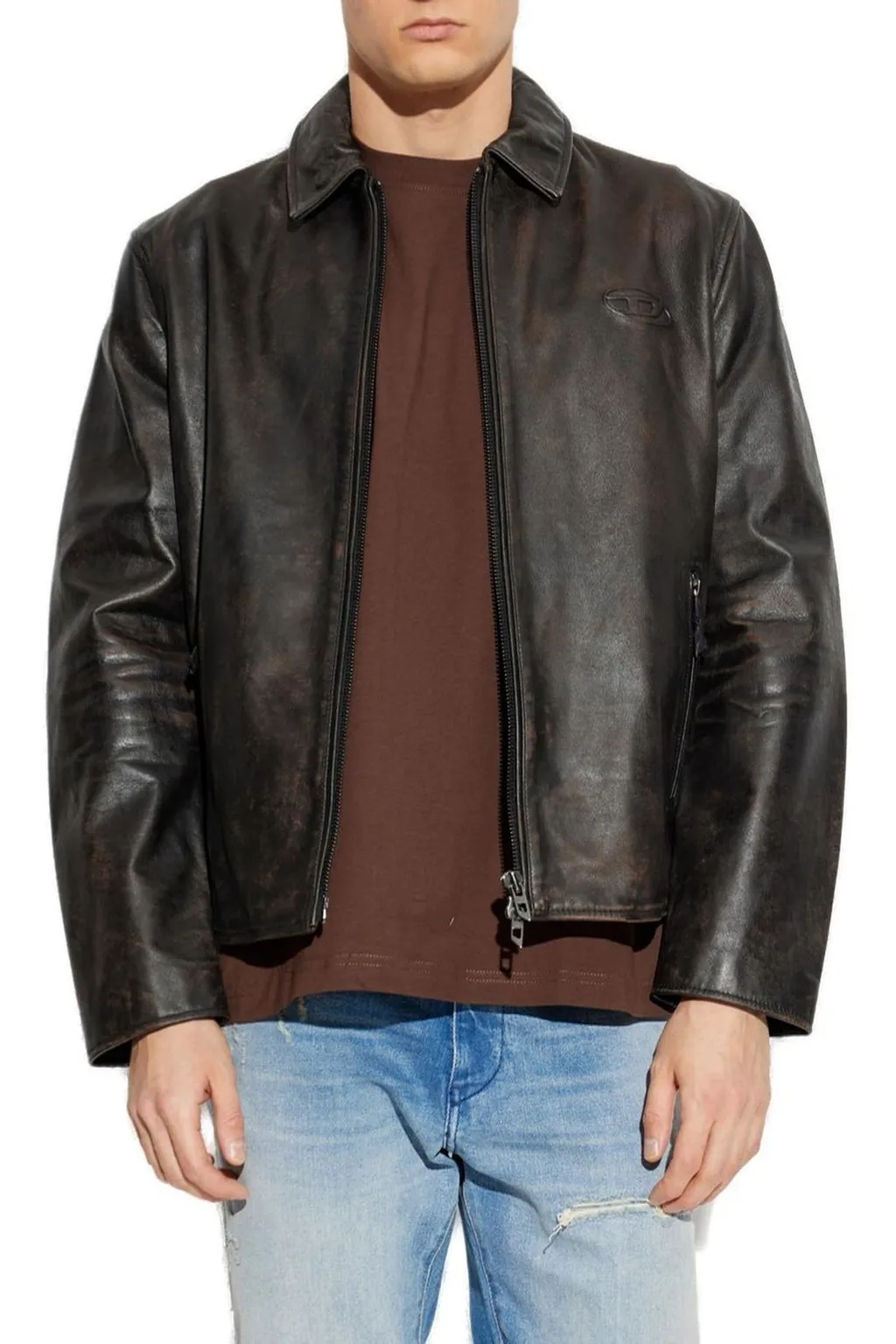 Diesel L Amar Wrd Leather Jacket