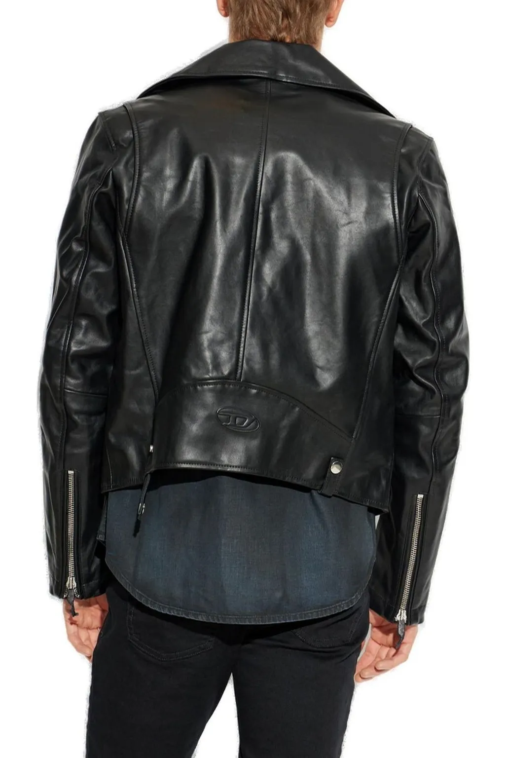 Diesel L-Eo-Wrd Leather Biker Jacket