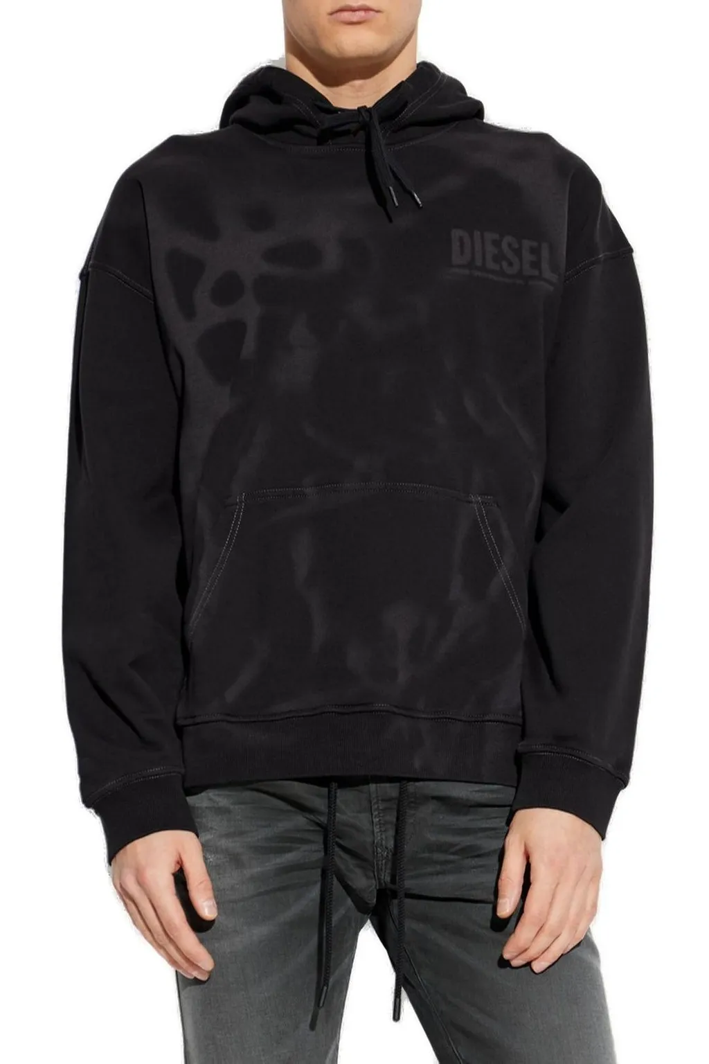 Diesel S-Boxt-Hood-V2 Logo Printed Drawstring Hoodie