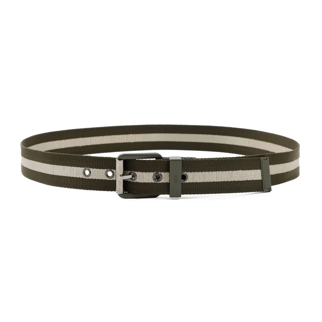 Dior Homme Striped Buckled Belt