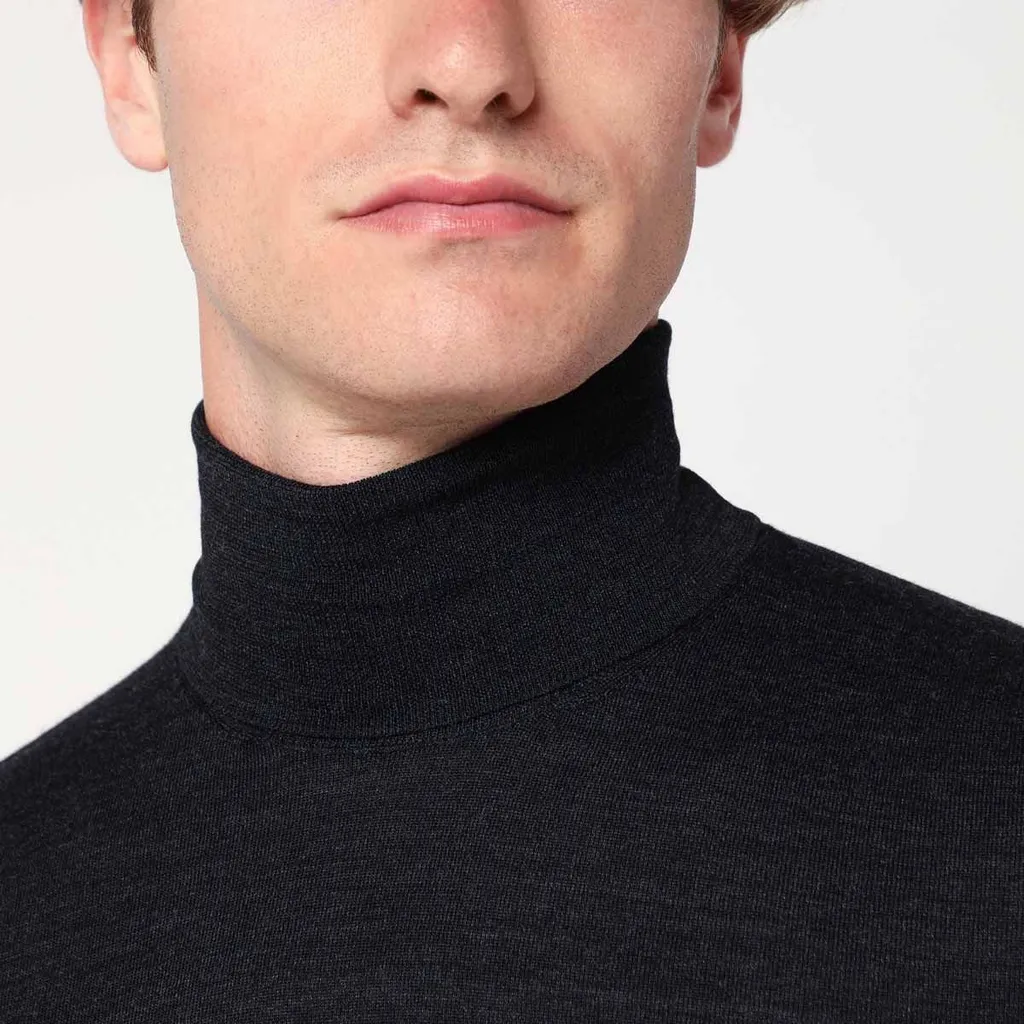 Drumohr Fitted Turtleneck Knitted Sweater