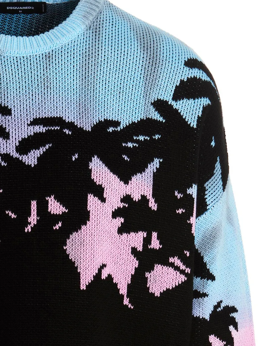 Dsquared2 Tropical Patterned-Jacquard Crewneck Jumper