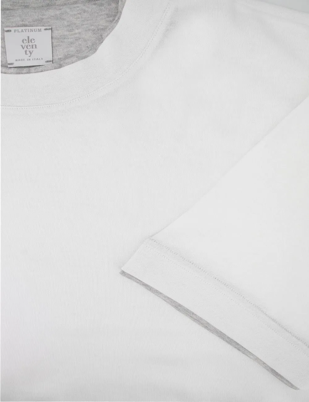 Eleventy Contrast Trim Crew-Neck T-Shirt