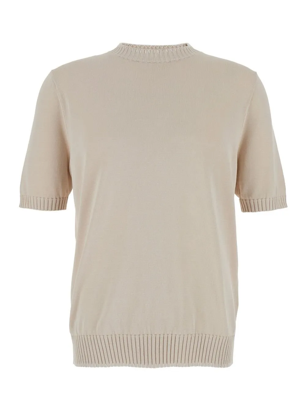 Eleventy Short Sleeve Crewneck Knitted Top
