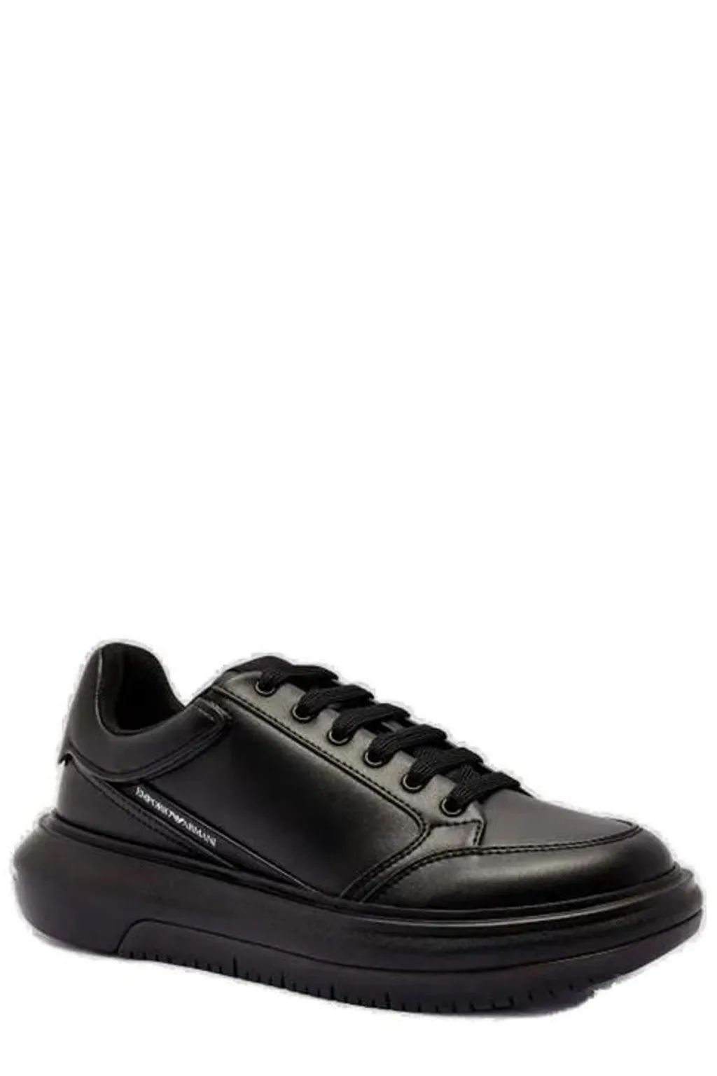 Emporio Armani Logo-Printed Lace-Up Sneakers
