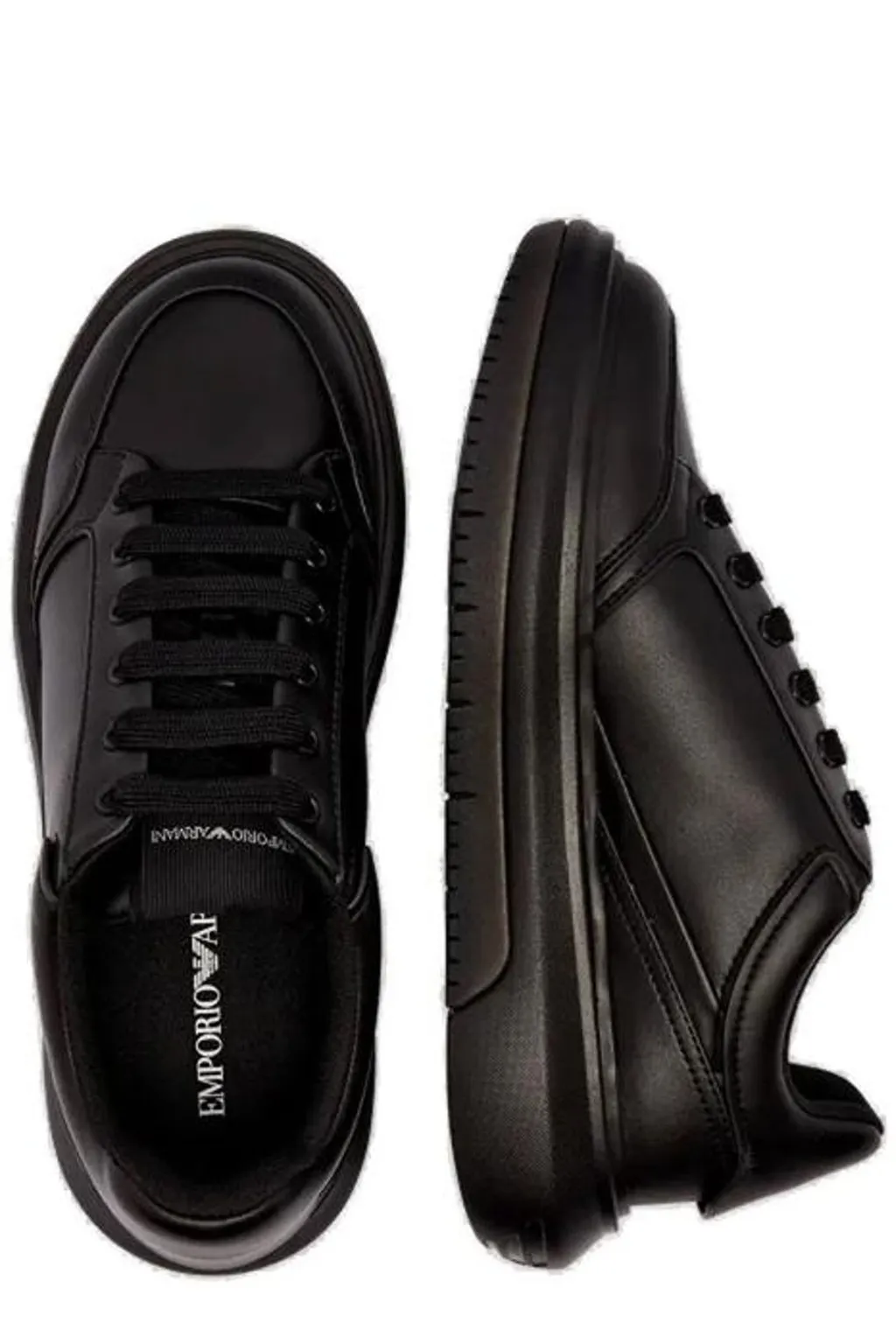 Emporio Armani Logo-Printed Lace-Up Sneakers
