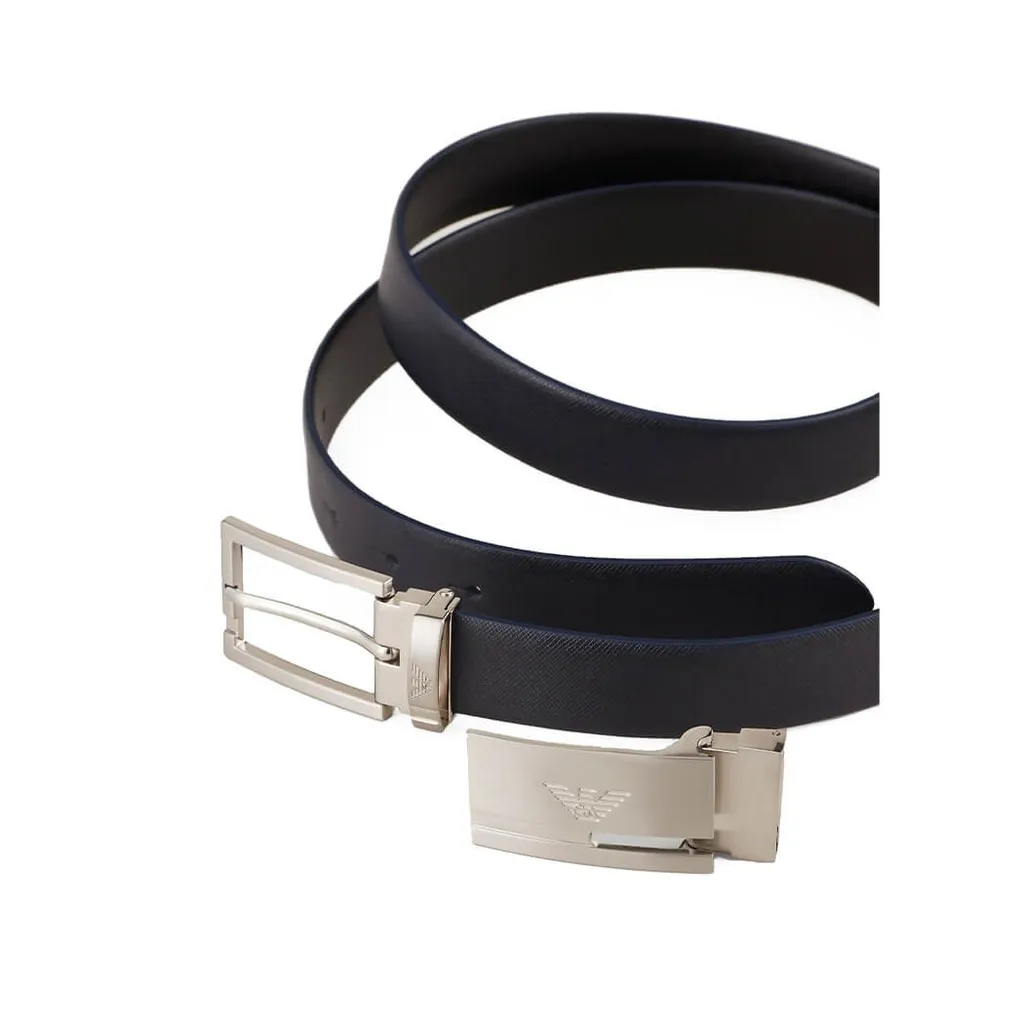 Emporio Armani Logo Engraved Buckled Belt
