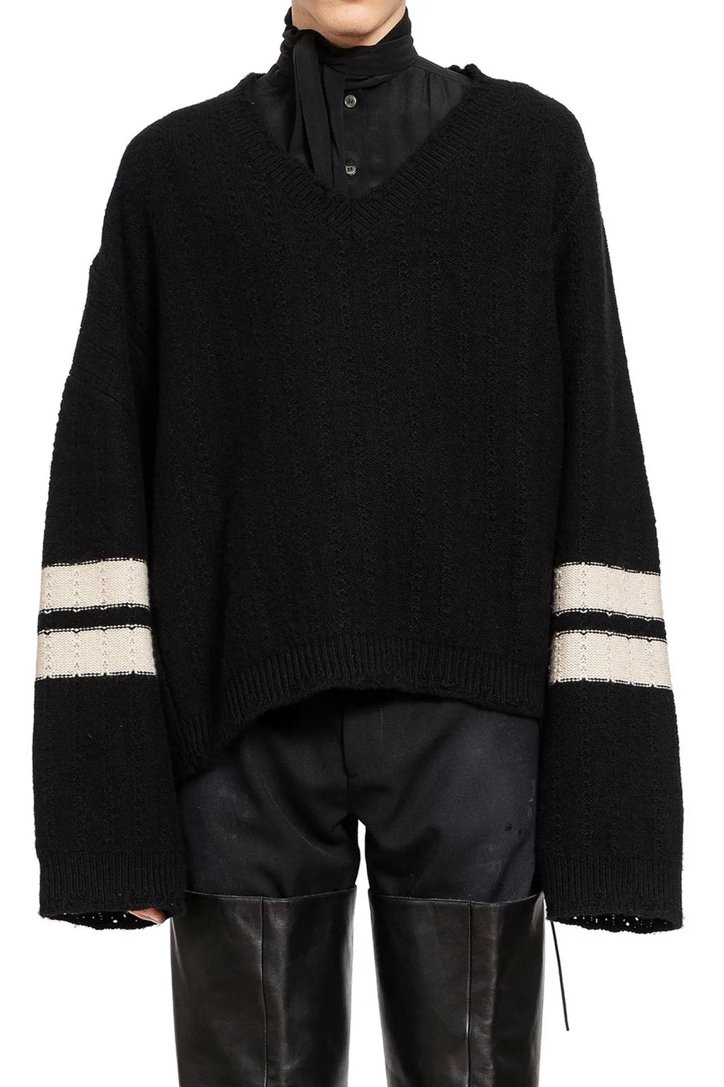 Enfants Riches DÉPrimÉS Collegiate Striped V-Neck Jumper