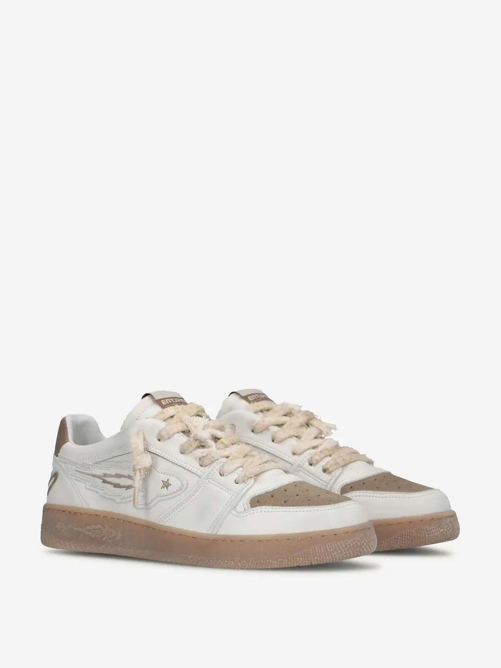 Enterprise Japan Distressed Low-Top Sneakers