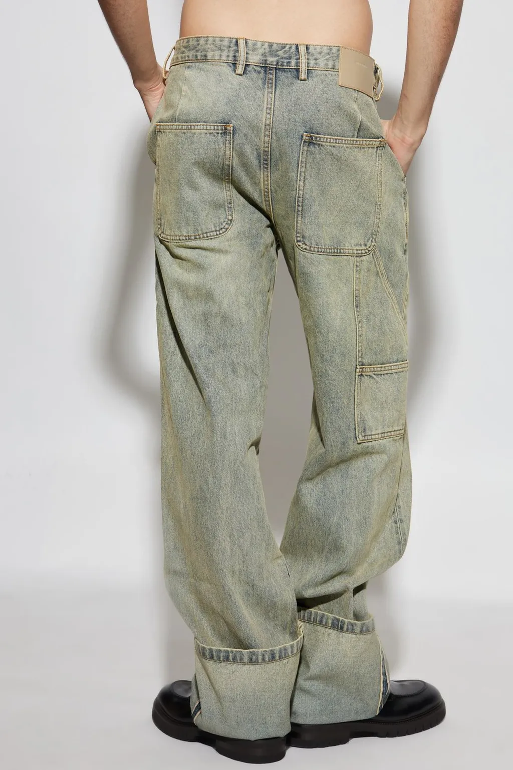 Entire Studios Cuffed Straight-Leg Jeans