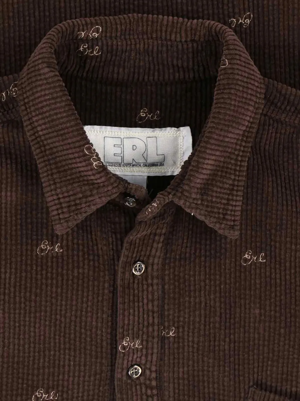 Erl Embroidered Corduroy Shirt