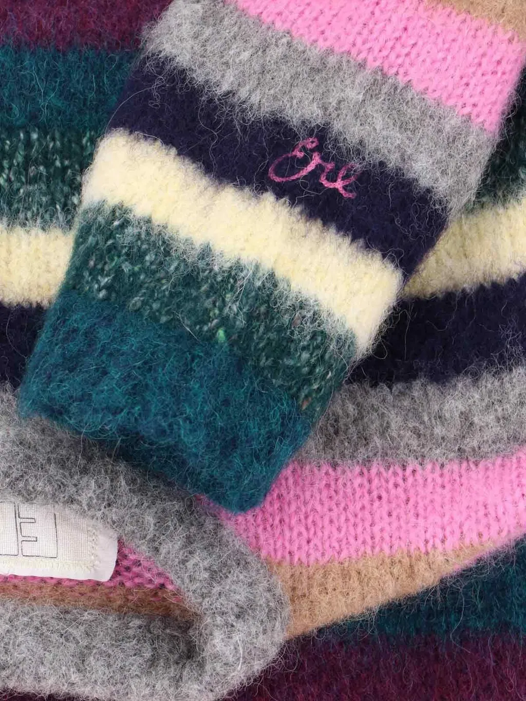 Erl Striped Crewneck Knit Jumper