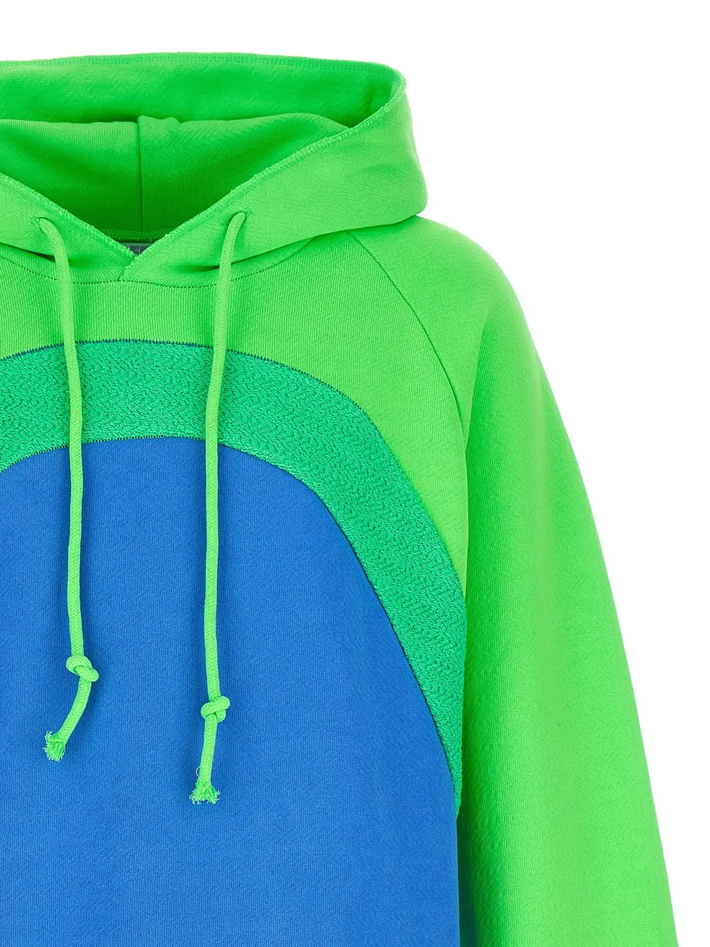 Erl Rainbow Knit-Panelled Drawstring Hoodie