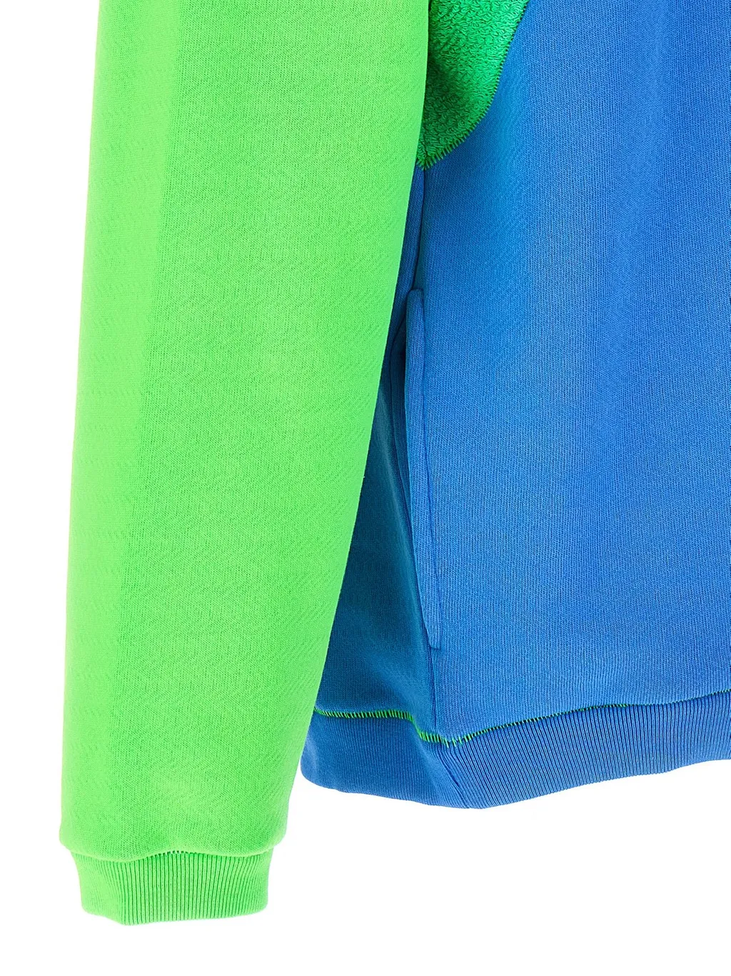 Erl Rainbow Knit-Panelled Drawstring Hoodie