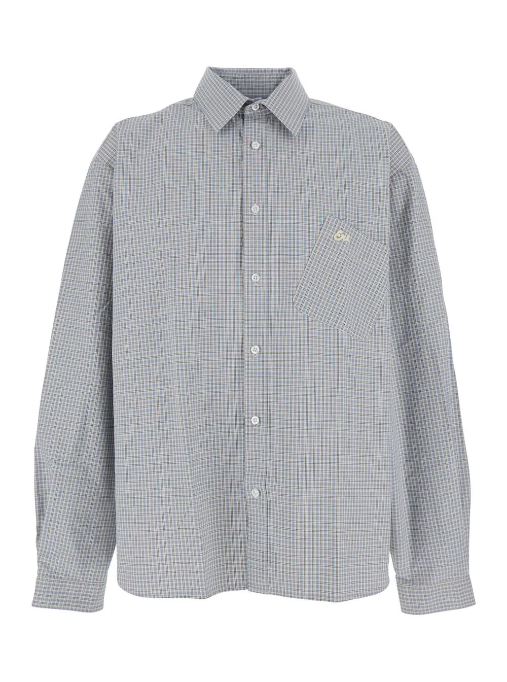 Erl Check Motif Logo Shirt
