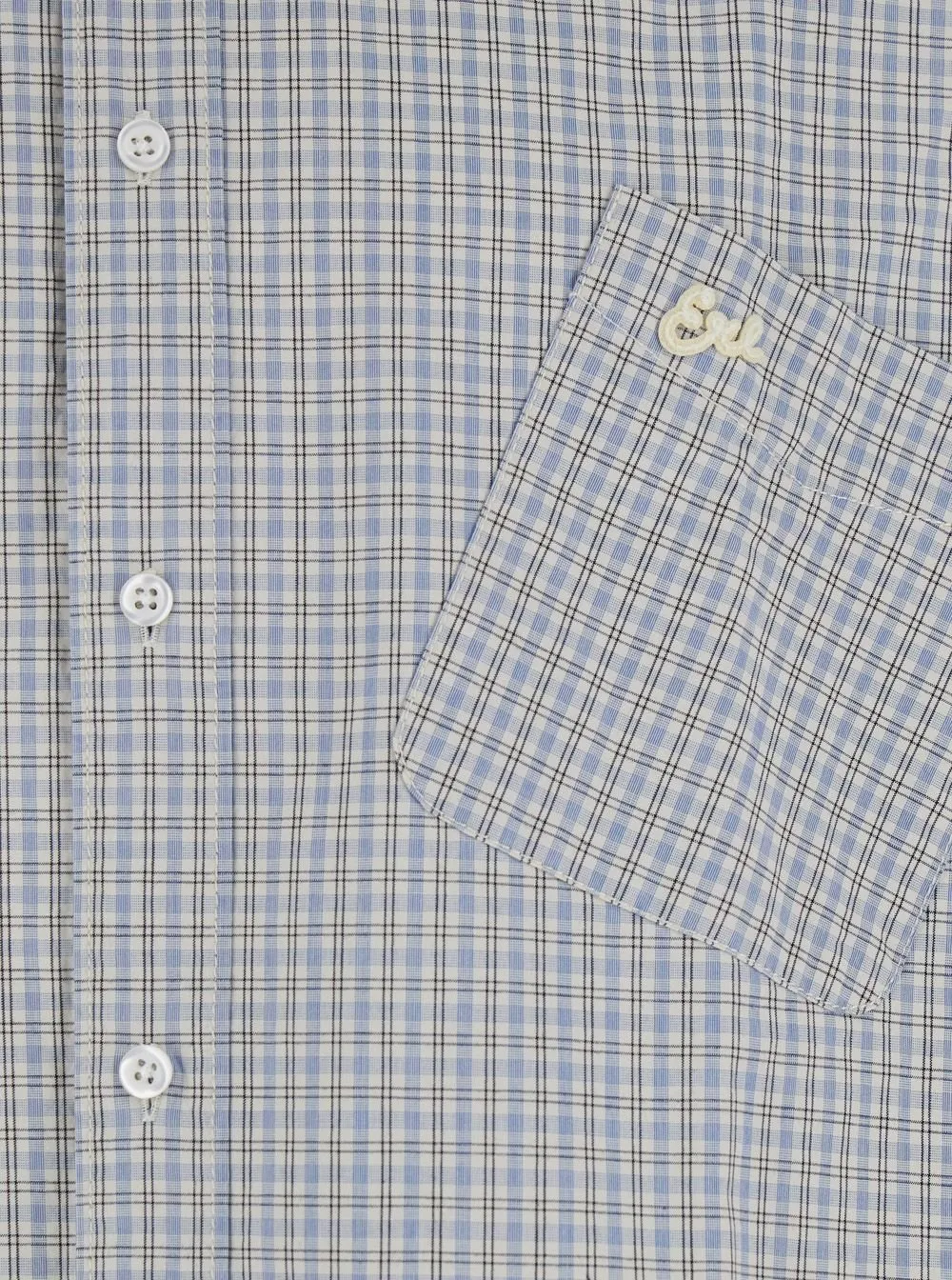 Erl Check Motif Logo Shirt