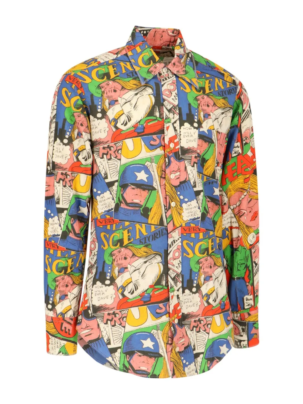 Erl Curved Hem Printed Shirt