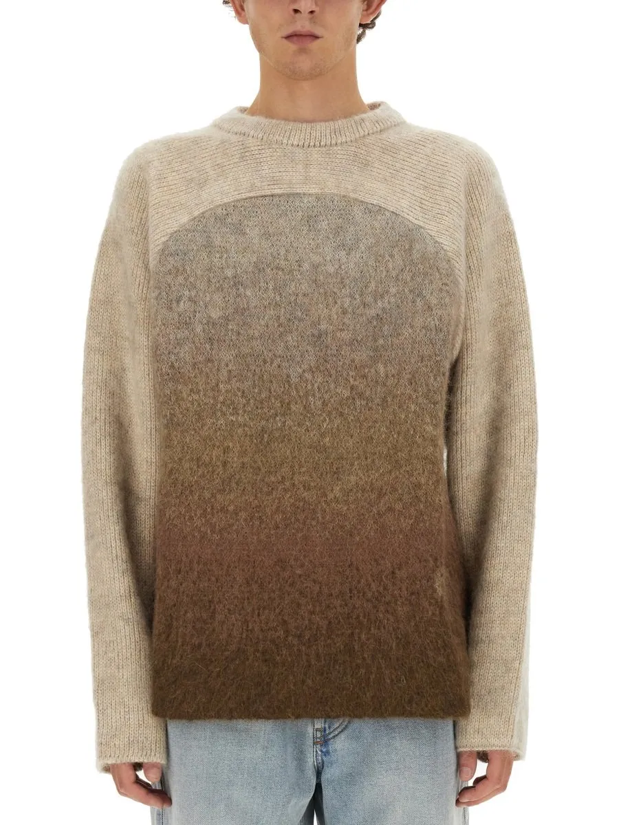 Erl Rainbow Gradient-Effect Brushed Effect Jumper