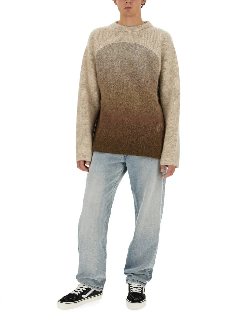 Erl Rainbow Gradient-Effect Brushed Effect Jumper